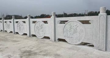 阳江芝麻白河道栏杆 石材栏杆