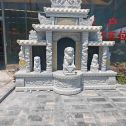 阳江芝麻白中国黑石材套墓 花岗岩墓碑