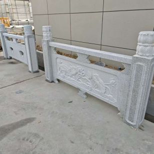 阳江芝麻白河道栏杆 石材栏杆
