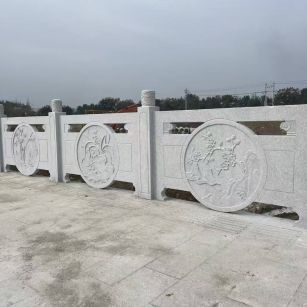 阳江芝麻白河道栏杆 石材栏杆