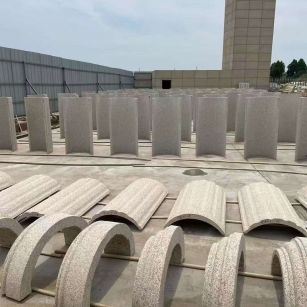 阳江黄金麻别墅柱皮 异形 线条定制