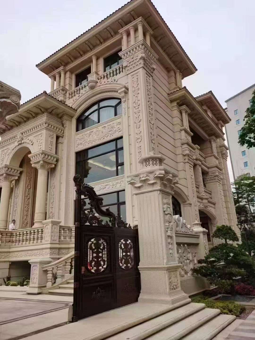 阳江黄金麻别墅外墙异形定制