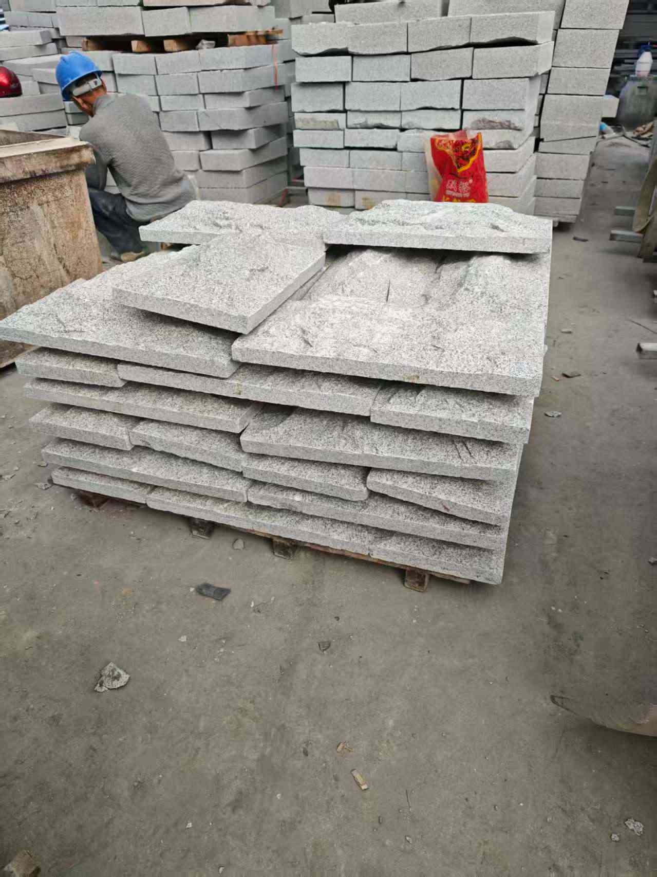 阳江芝麻白蘑菇石，自然面